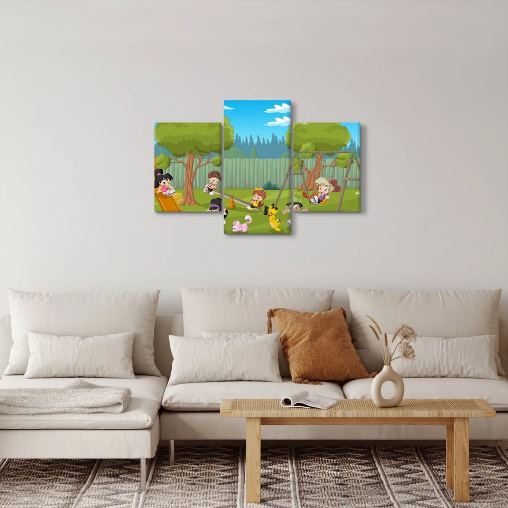Obraz - Deti na ihrisku (90x60 cm)