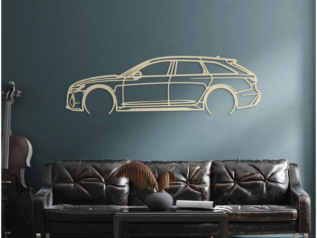drevko Obraz na stenu Audi RS6 Rozmer obrazu: 25,5 x 86 cm, Farba dekorácie: Čierna