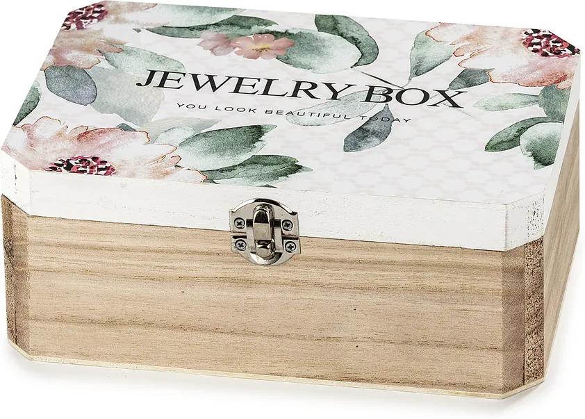 Drevený box na šperky so zrkadlom Santini