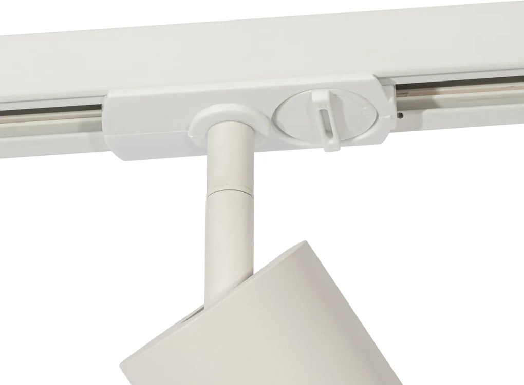 Moderný reflektor s bielym krúžkom pre 1-fázový koľajnicový systém GU10 50 mm - Iconic Jeana