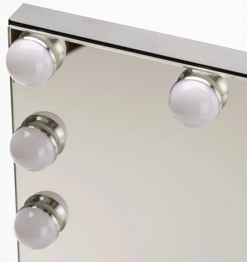 BRILAGI - LED Stmievateľné zrkadlo na líčenie HOLLYWOOD LED/15W/230V CCT + USB čierna
