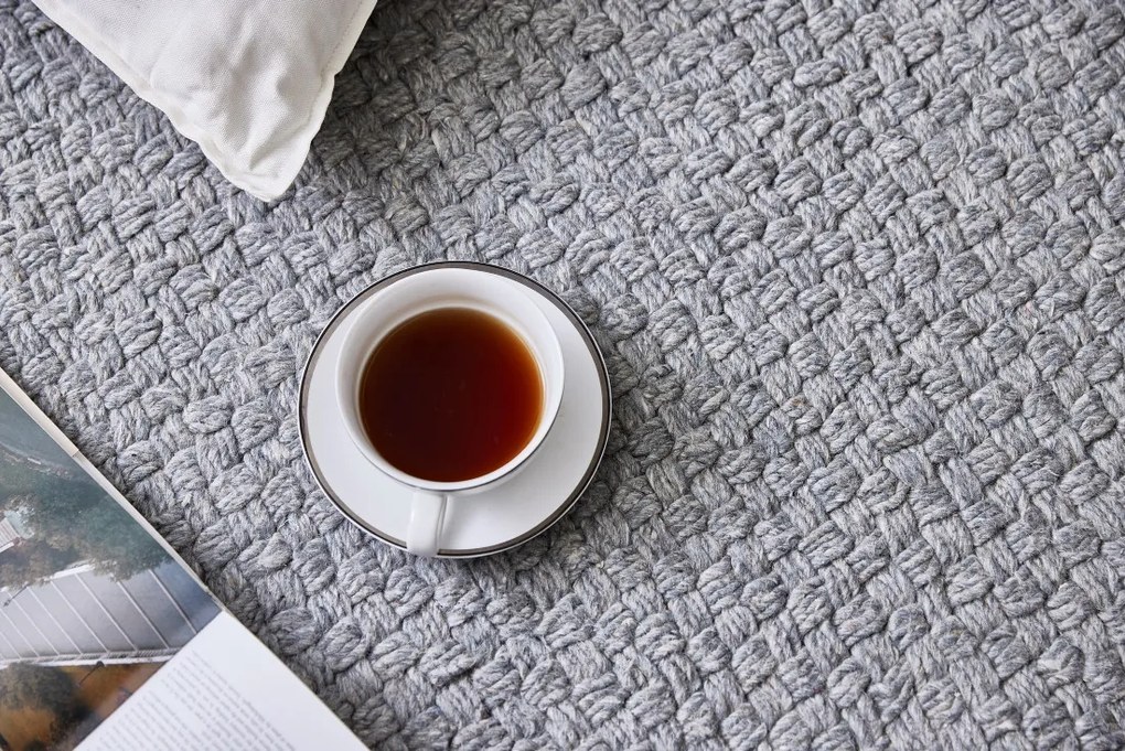 Ručne viazaný kusový koberec New Town DE 10032 Grey Mix, 140x200, šedá, obývacia izba, Diamond Carpets India