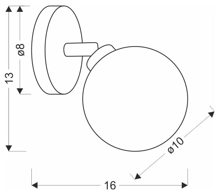 Nástenné svietidlo v bronzovej farbe ø 10 cm Rodia – Candellux Lighting