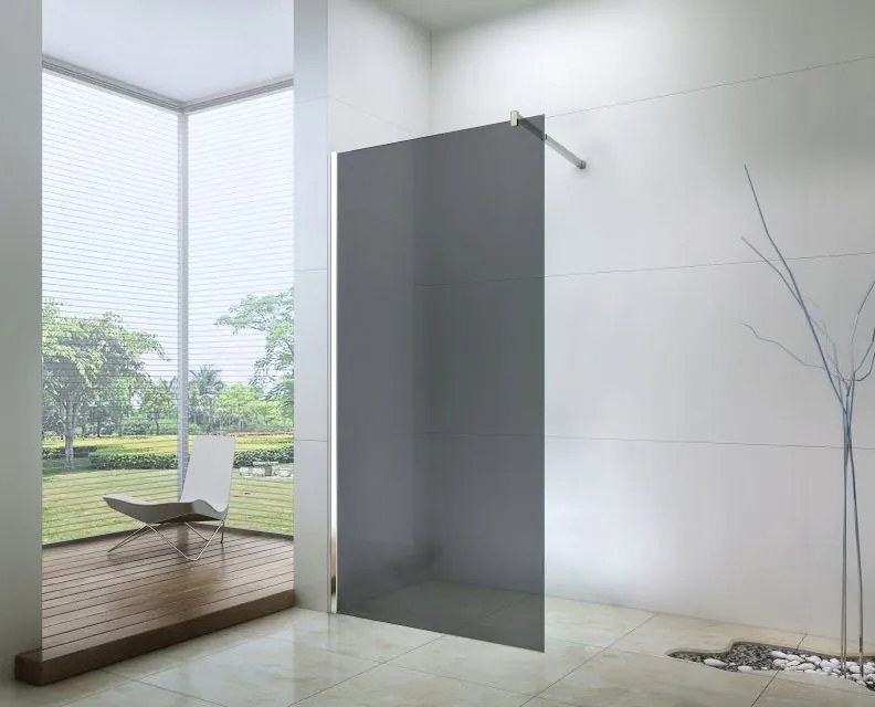 Kúpeľňová pevná zástena WALK-IN 110 cm - GRAFIT