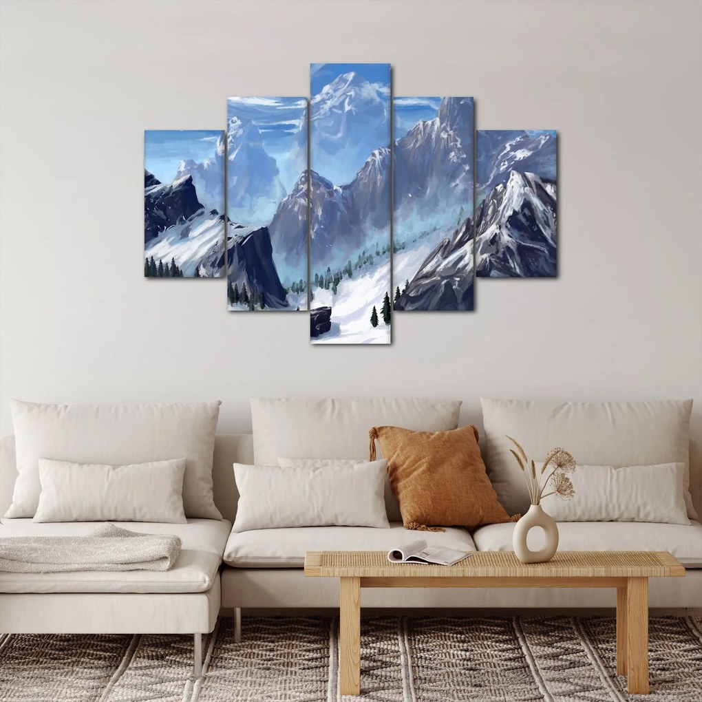 Obraz - Maľované hory (150x105 cm)
