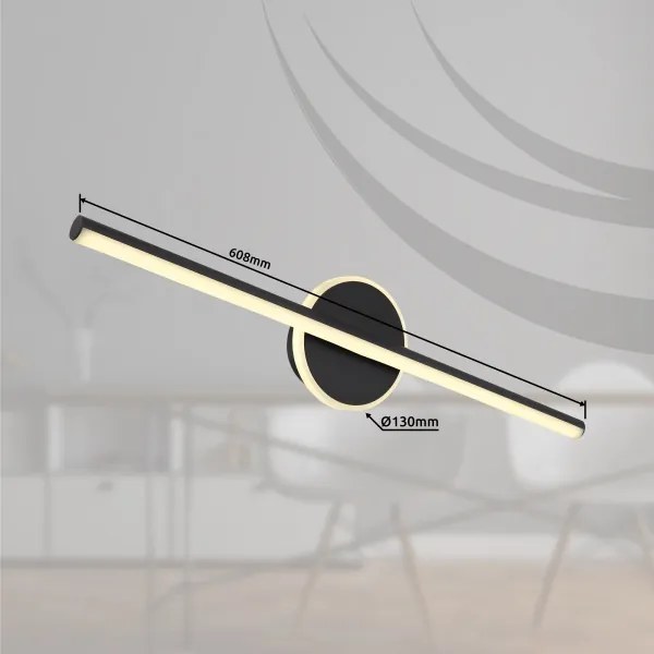 Globo 41924S - LED Kúpeľňové osvetlenie zrkadla PEPE LED/10W/230V IP44 čierna