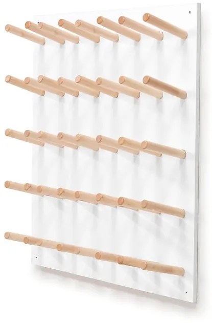 Nástenný stojan na topánky PERO, 20 párov topánok, 880x195x1025 mm, biela