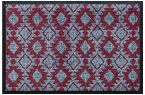 Premium rohožka s indiánskym vzorom - červeno-sivá (Vyberte veľkosť: 100*70)