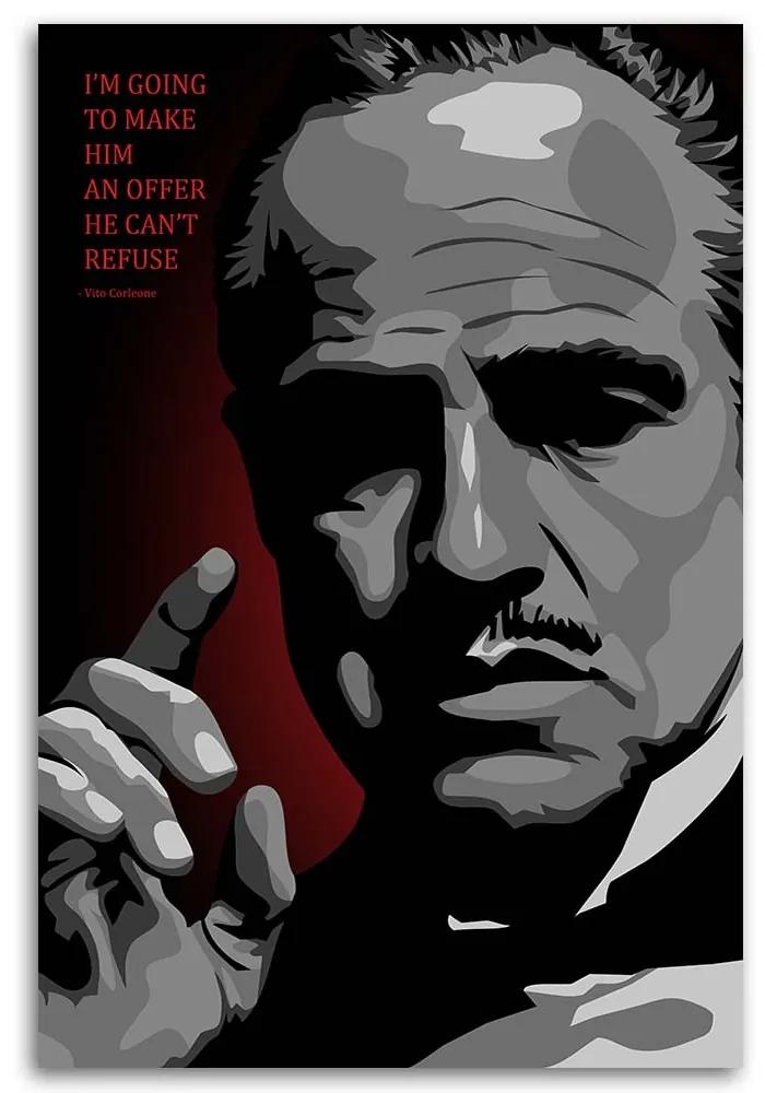 Gario Obraz na plátne Krstný otec, Vito Corleone - Nikita Abakumov Rozmery: 40 x 60 cm