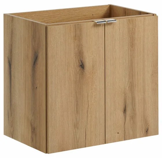 Závěsná skříňka Nova Oak II s deskou 60 cm dub evoke/bílá