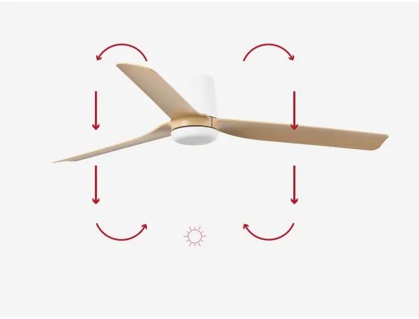 FARO 33829-Stropný ventilátor PUNT TUB M hnedá/biela pr.130 cm + diaľkové ovládanie