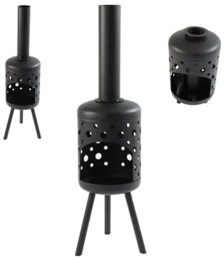 Ohnisko s komínom Gozo Garden Black