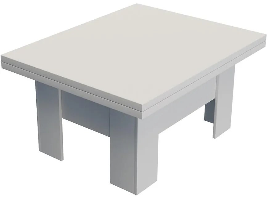 Konferenčný rozkladací, zdvíhací stolík Eryk biely