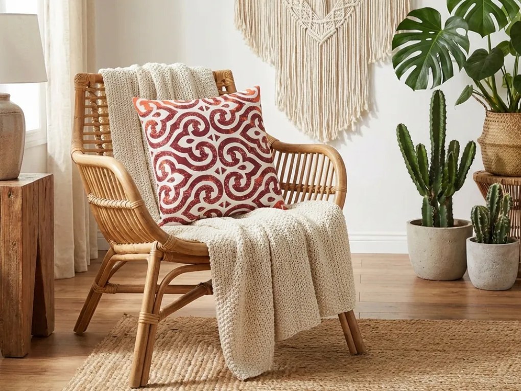 Obliečka na vankúš ORIENTAL 45x45 cm, vínový