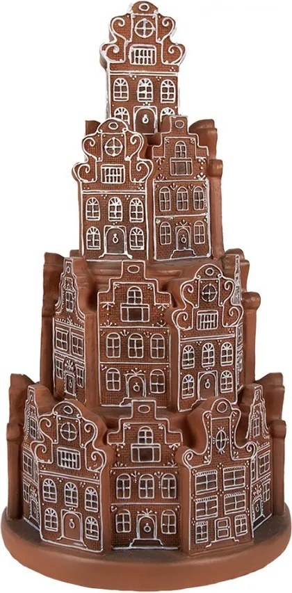 Svietiaca perníková veža z chalúpok Gingerbread House - Ø 18 * 33 cm/ 3*AAA