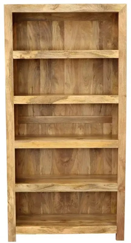 Knižnica Hina 90x180x35 z mangového dreva Mango natural