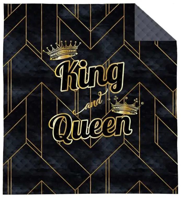 DETEXPOL Prehoz na posteľ King and Queen gold  Polyester, 220/240 cm
