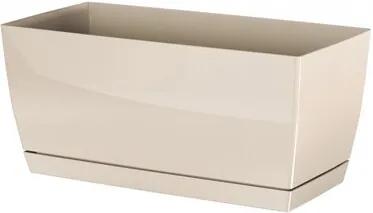 Prosperplast Plastový truhlík Coubi Case s miskou krémová, 24 c