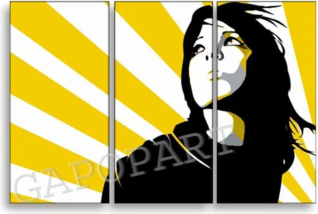 Ručne maľovaný POP Art obraz Woman in SUN