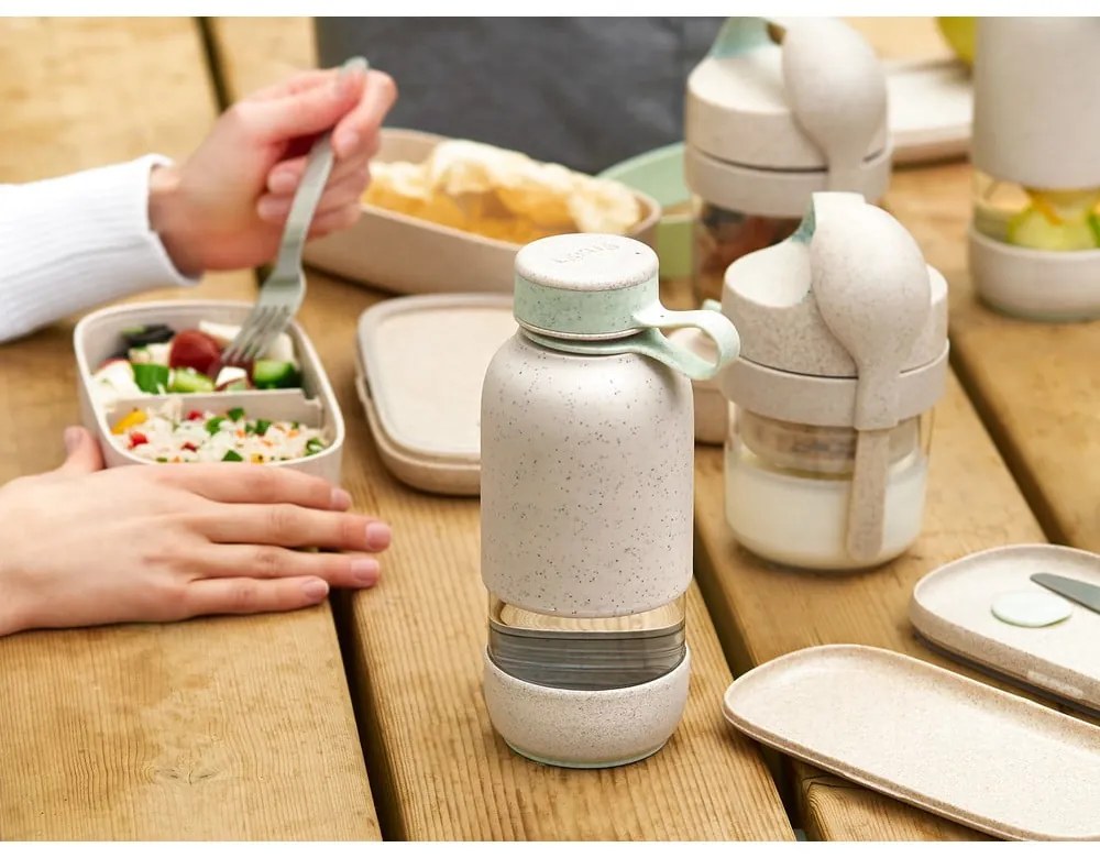 Krémová cestovná sklenená fľaša 500 ml To Go Organic – Lékué