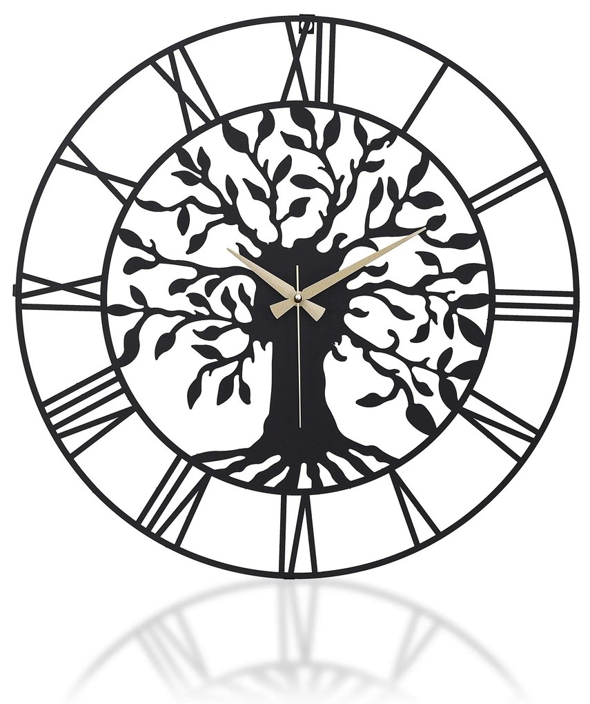 Nástenné kovové hodiny Clock Vita čierne