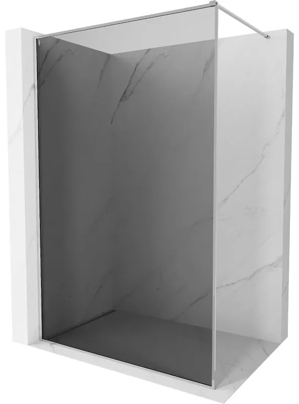 Mexen Kioto-XF, sprchová zástena s rámom 150 x 202 cm, 10mm šedé sklo, chrómový profil, 800-150-104-01-40-X