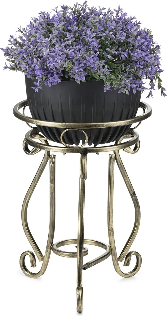 STOJAN NA KVETINÁČ SHANE 37X29 CM ZLATÁ