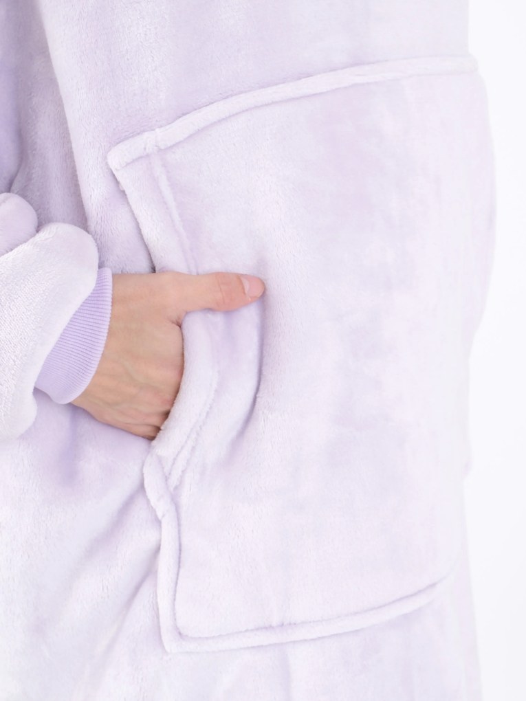 Baránková mikina mikroplyš – Laura lila veľkosť M