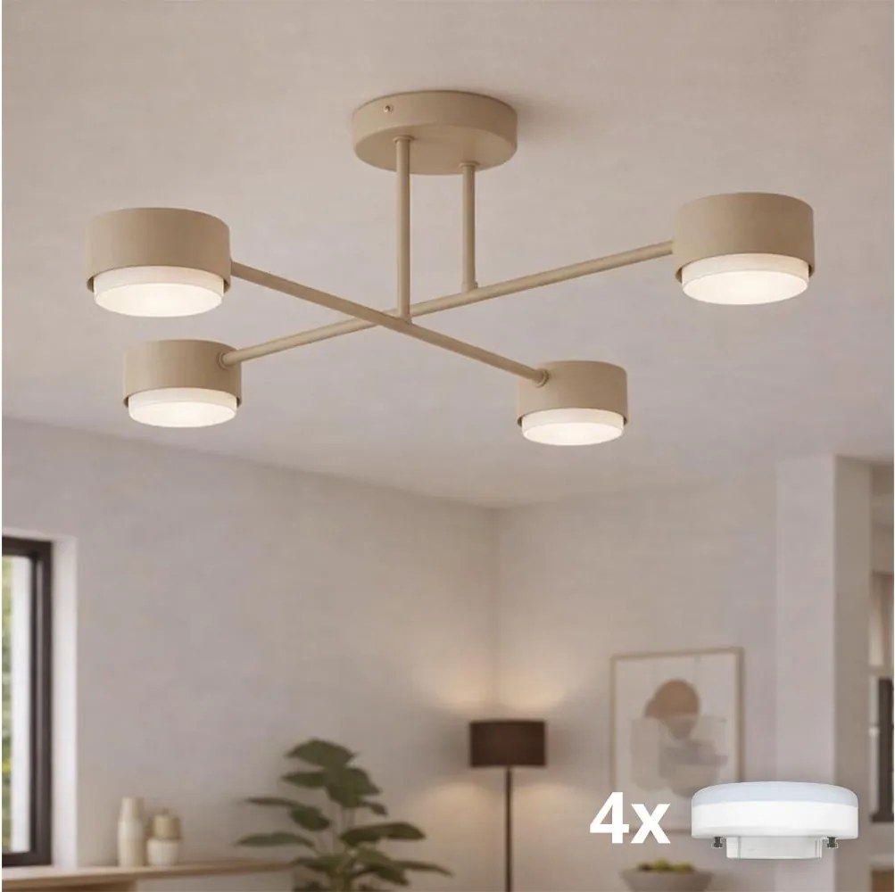Brilagi - LED prisadený luster MONO 4xGX53/30W/230V béžový