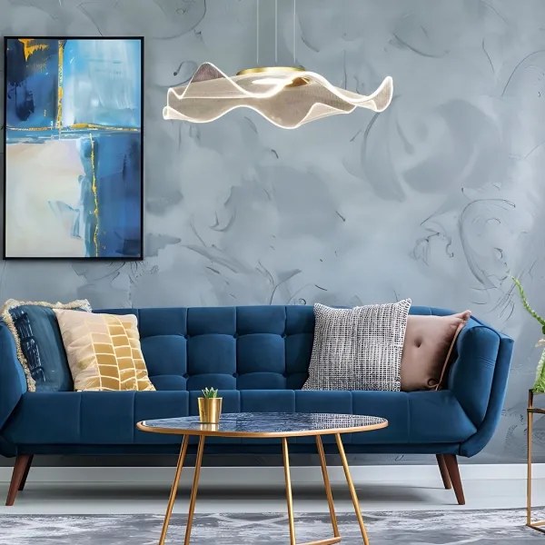 LED Luster na lanku LARGO LED/16W/230V zlatá