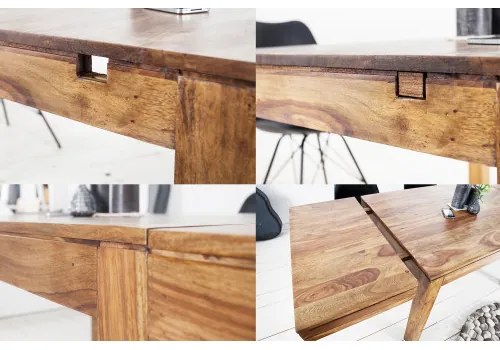 Rozkladací jedálenský stôl 20976 120/200x80cm Masív drevo Palisander  - Komfort-nábytok