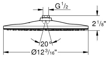 GROHE 26562000 - Sprchová hlavica RAINSHOWER MONO 310 mm lesklý chróm