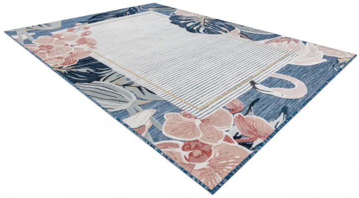 Kusový koberec Botanic 65240 Flamingo navy – na von aj na doma, 117x170, modrá, chodba / predsieň, Dywany Łuszczów