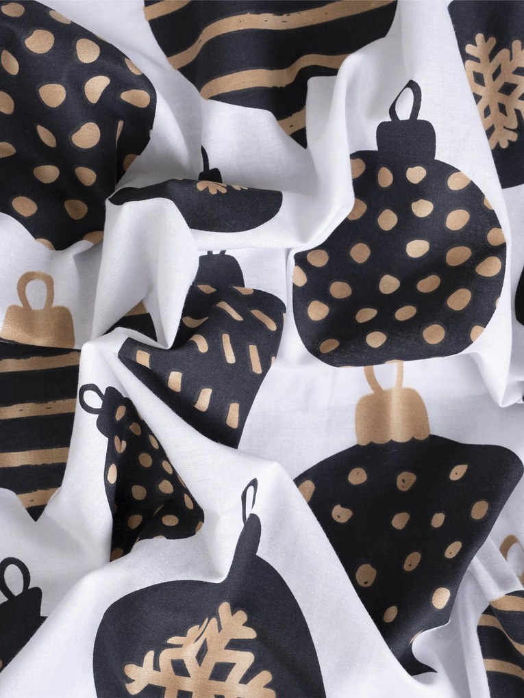 Vianočné francúzske bavlnené obliečky Renforcé – Zlaté Vianoce