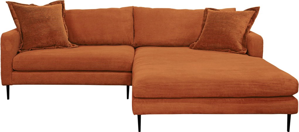 XXXLutz ROHOVÁ SEDAČKA, textil, terakotová P & B - Sedačky - 002330003410