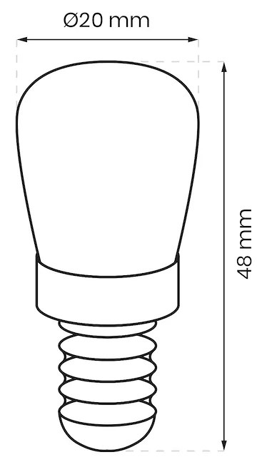 LED žiarovka do chladničky E14 teplá 3000k 1,5w 130 lm