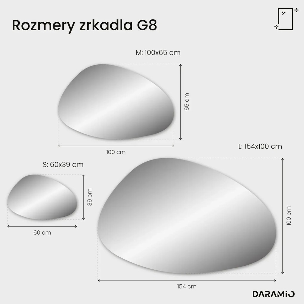 Atypické zrkadlo s LED osvetlením G8