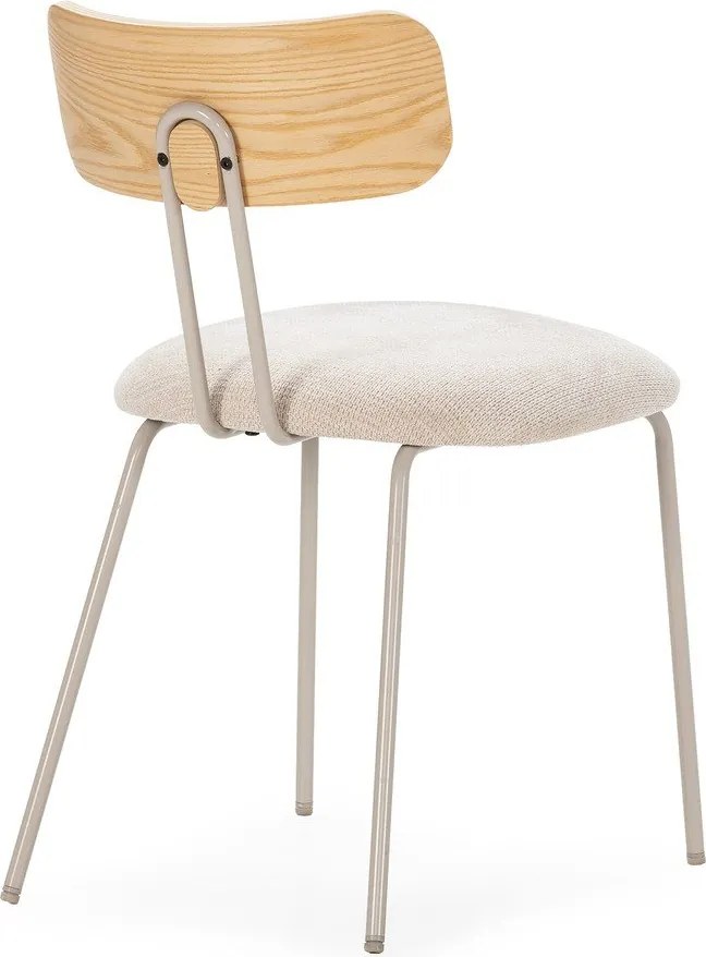 Béžová/v prírodnej farbe čalúnená jedálenská stolička Olimpia – MOME