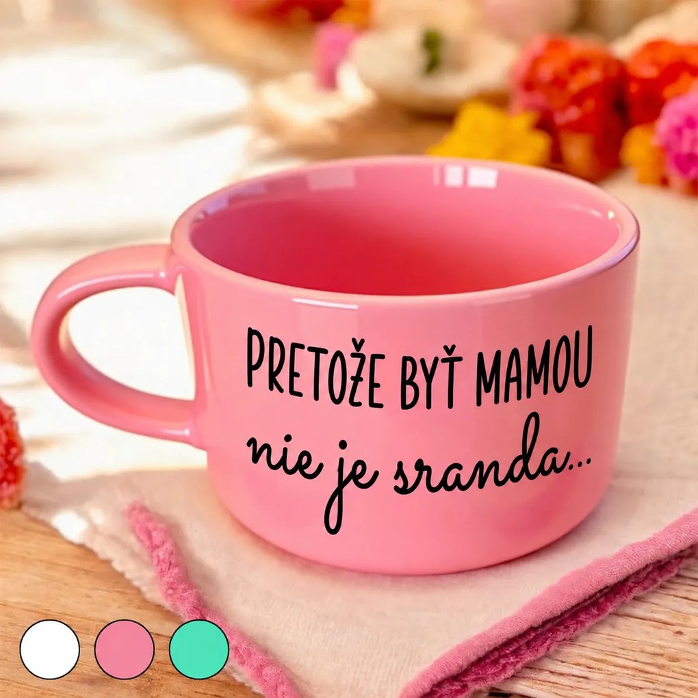 Ahome Hrnček makronka - Pretože byť mamou nie je sranda... Vyberte farbu: Biela
