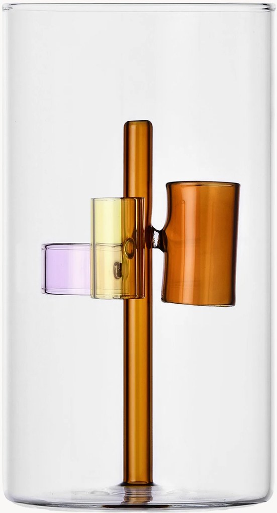 Váza z fúkaného skla Amber