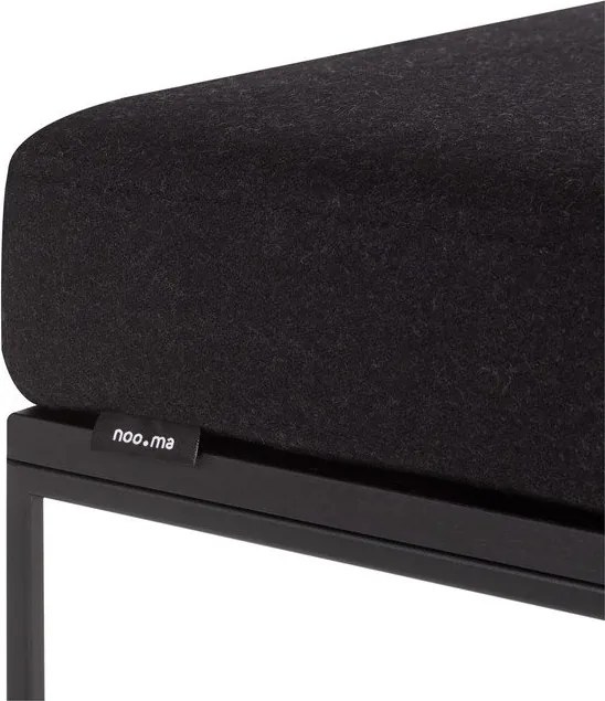 Čierna čalúnená stolička Feo – noo.ma
