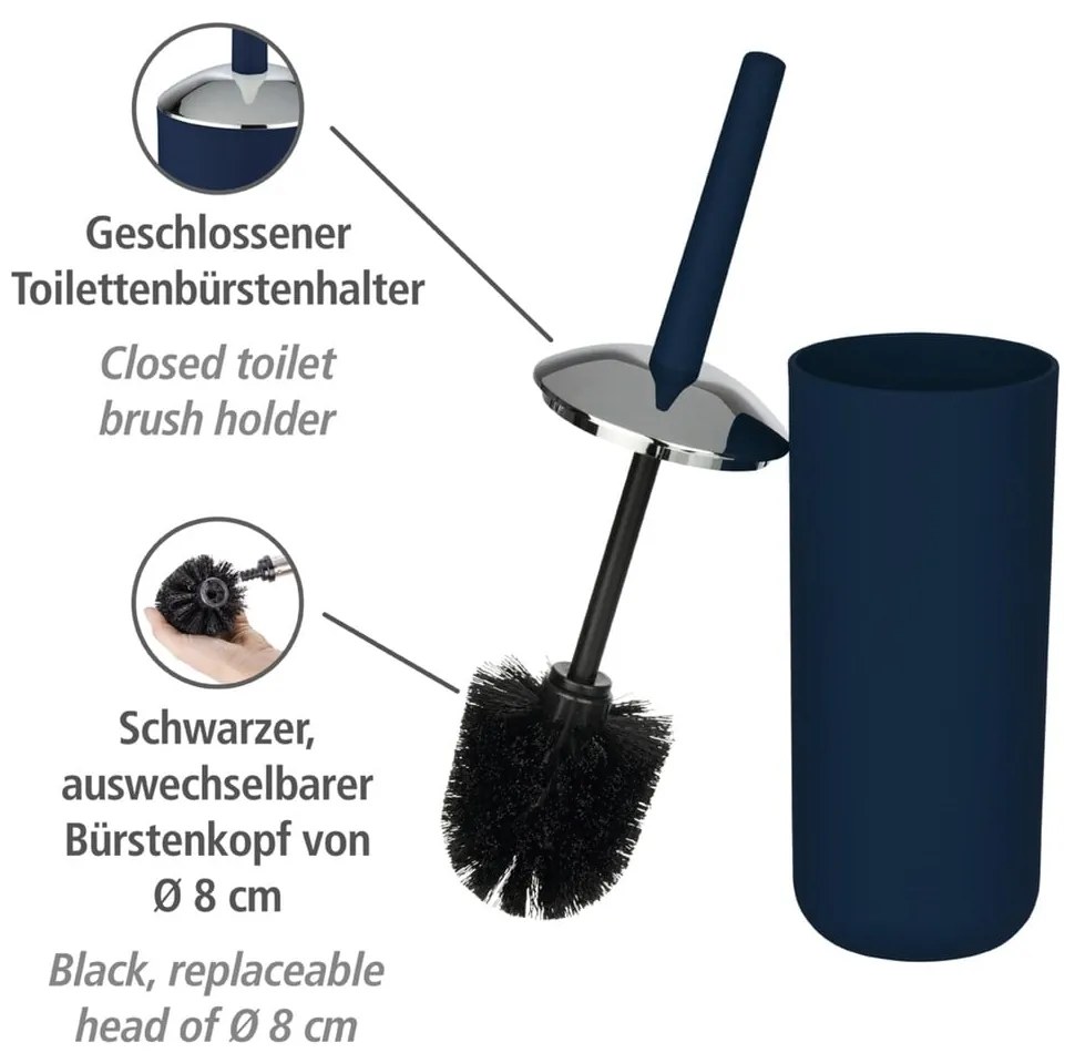 Tmavomodrý WC kefa Wenko Brasil
