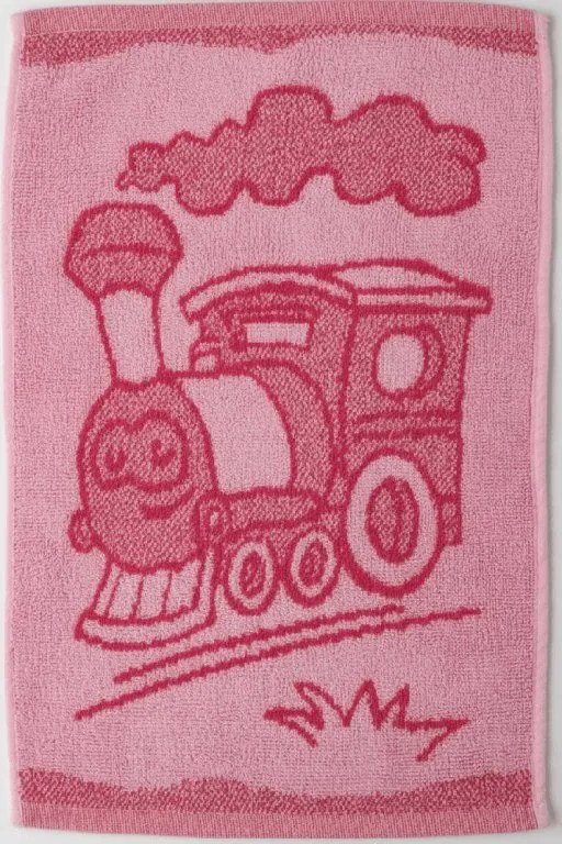 Detský uterák BEBÉ ružový vláčik 30x50 cm