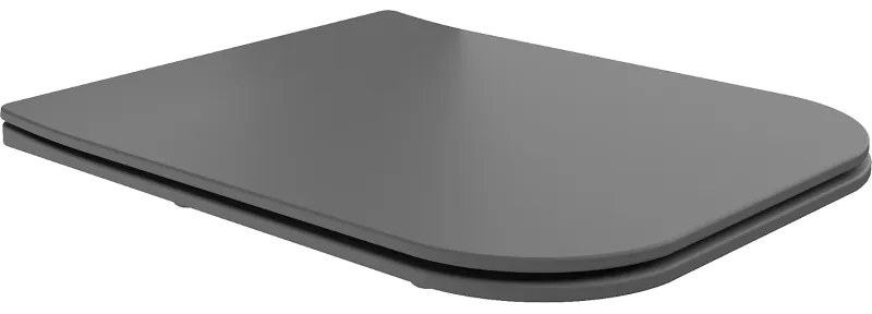Mexen Madox, toaletné WC sedadlo s pomalým zatváraním, duroplast, tmavá šedá, 39154061