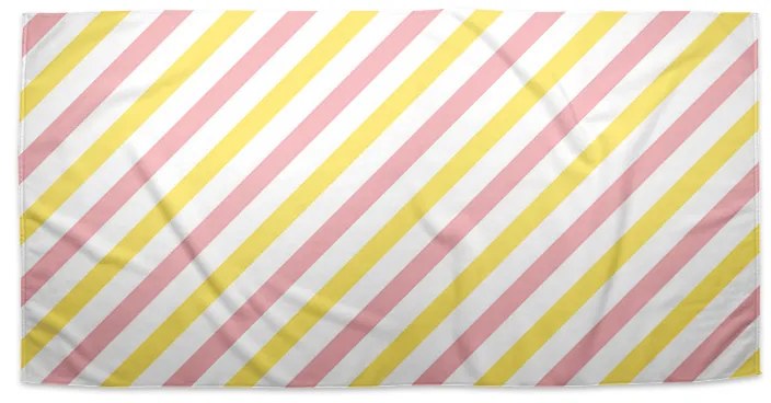 Sablio Uterák Ružové a žlté pruhy - 30x50 cm