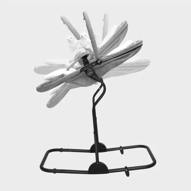 Detské hojdacie kreslo 4v1 Moon 35 sivé