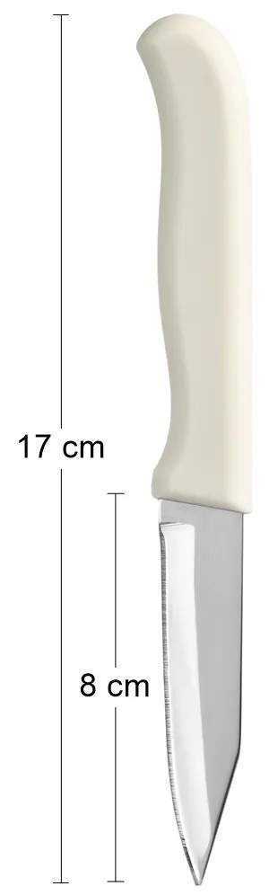 Kuchynský nôž Denis 17 cm - krémová