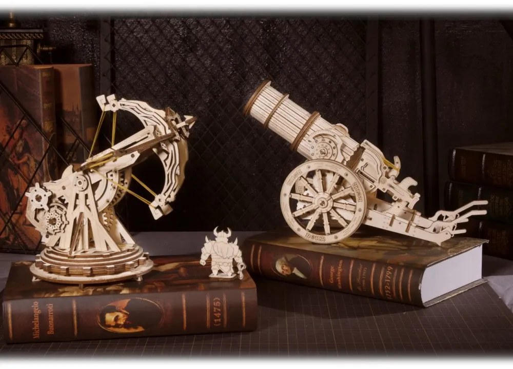 ROBOTIME Roker 3D drevené puzzle Stredoveké obliehacie dialo 158 ks
