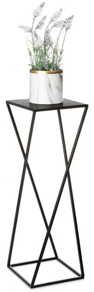HowHomely Stojan na kvety 70x24 cm čierna 10-1365-1-70