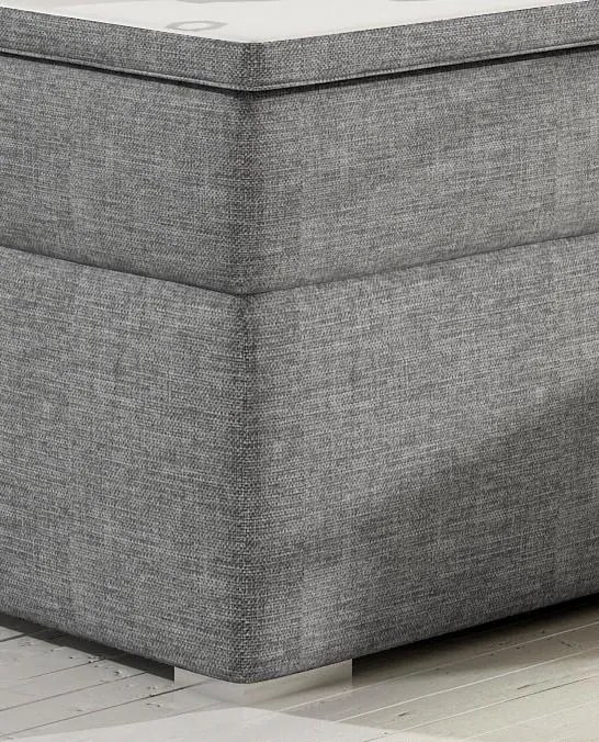 Posteľ Boxspring Divalia 200 x 180, modro-šedá (látka - bd 09)